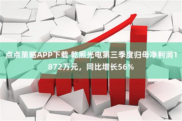 点点策略APP下载 乾照光电第三季度归母净利润1872万元，同比增长56%